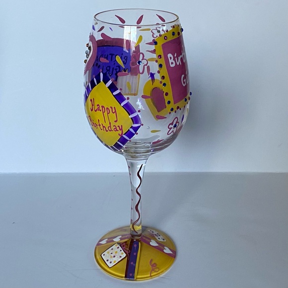 Birthday Girl Wine Glass Lolita New Open Box 15 Oz The Wine Collection Party - Picture 4 of 16